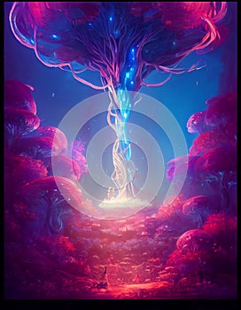 fantasy art fantasy deep forest Luminous