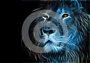 Fantasy art of a lion