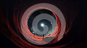 fantasy background of the Galaxy rounded hole the time loop gate