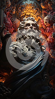 Fantasy background with old gods