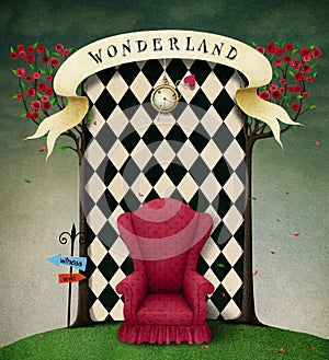 Fantasy background Wonderland