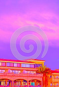 Fantasy Beach dreams  fashion wallpaper. Tropical location. Hotel. Canary Island