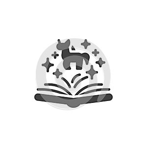 Fantasy book vector icon