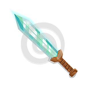 Fantasy broadsword in cartoon style