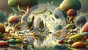 Fantasy Canopy Kaleidoscope: Beautiful Forest photo