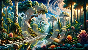Fantasy Canopy Kaleidoscope: A Colorful Nature photo