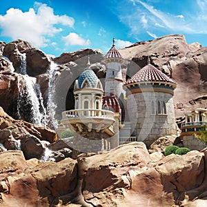 Fantasy Castle on the cliffs