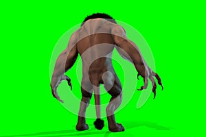 Fantasy character Humanoid Lion in epic pose - 3D render