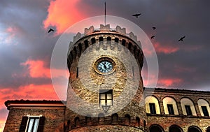 Fantasy clock tower