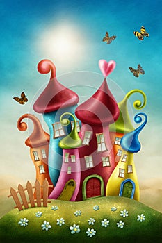 Fantasy colorful houses