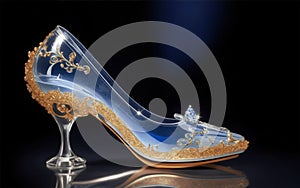 Fantasy crystal shoe heel slipper