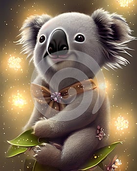 Fantasy Cute Kawaii Baby Koala Bear