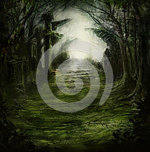 Fantasy dark deep grim forest