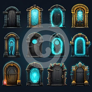 fantasy door portal game ai generated