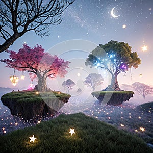 Fantasy dreamland background for projects