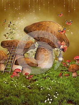 Fantazie víla houby 