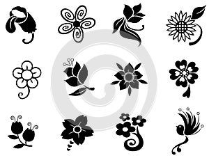 Fantasy flower silhouette silhouette collection se