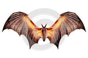 fantasy flying bat isolated on a white background