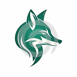 Fantasy Fox Logo In Green And White