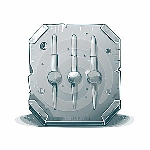 Fantasy Game UI Control Panel Illustration