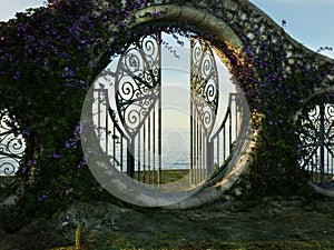 Fantasy garden gate