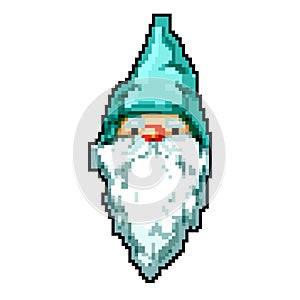 fantasy garden gnome game pixel art vector illustration
