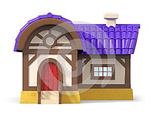 Fantasy house cartoon 3d front