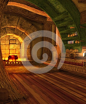 Fantasy Hovel Interior Magician Residence photo