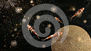 Fantasy Astronauts Floating in Space