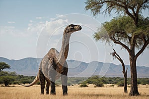 Fantasy image of prehistoric creature, Brachiosaurus