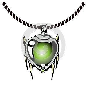 Fantasy jewelry pendant for game design