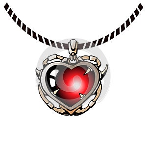 Fantasy jewelry pendant for game design