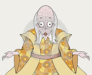 Fantasy kabuki costume character