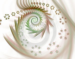 Fantasy light festive background. Digital fractal art