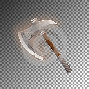 Fantasy medieval tomahawk isolated game element