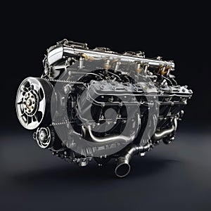 Fantasy Meticulous auto engine disassembly: a comprehensive visual journey, intricate components, gears, pistons