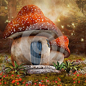 Fantasy mushroom cottage