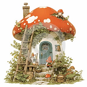 Fantasy Mushroom House, An Enchanted Abode