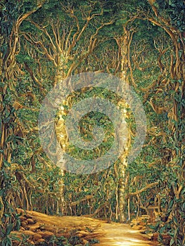 Fantasy mythological teee of life