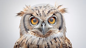 Fantasy Owl Wildlife Photography: Expressive Faces In 8k Resolution