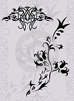 Fantasy phoenix tattoo silhouette