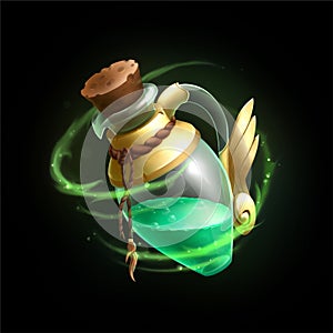 Fantasy potion bottle icon design