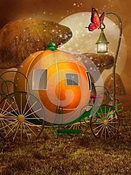 Fantasy pumpkin carriage