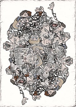 Fantasy robots illustration