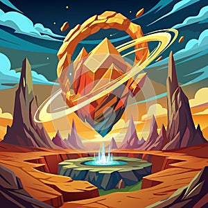 Fantasy Rock Ring Fire