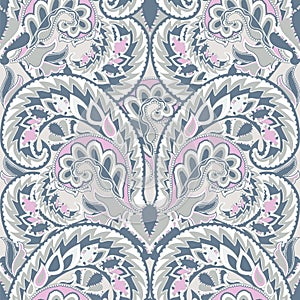 Fantasy seamless patternwith oriental motif. photo