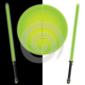 Fantasy shield and swords