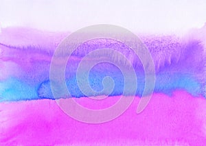 Fantasy smooth light pink, purple shades and blue watercolor paper textured illustration for grunge design, vintage card,