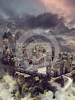 Fantasy stone castle