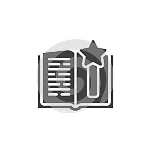 Fantasy story book vector icon